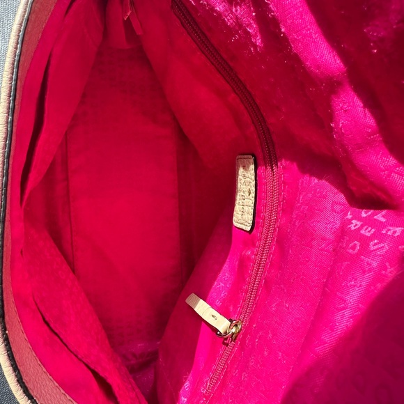 Kate Spade Pebbled Leather Crossbody Bag Neutral Beige w Pink Lining - Picture 6 of 15
